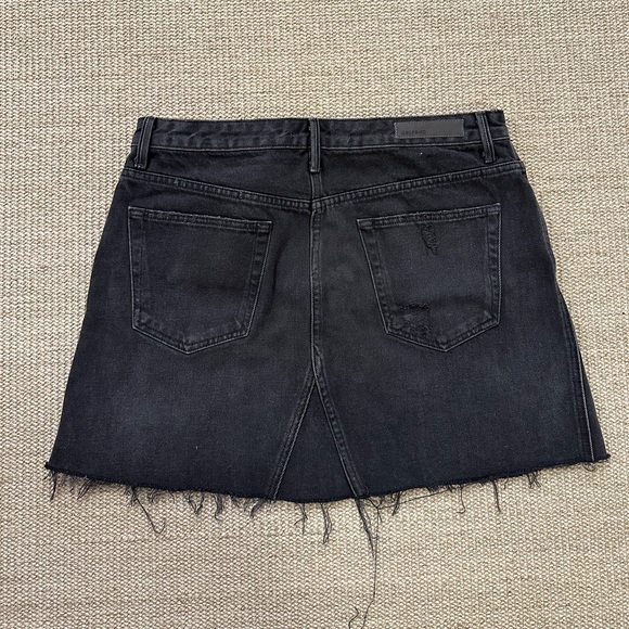 GRLFRIEND BLACK RIPPED DENIM SKIRT • SZ 32 - Picture 5 of 6